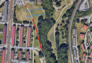 Lys på gangvei Ola Narr/Tøyenparken